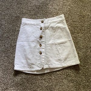 White button up skirt size XS